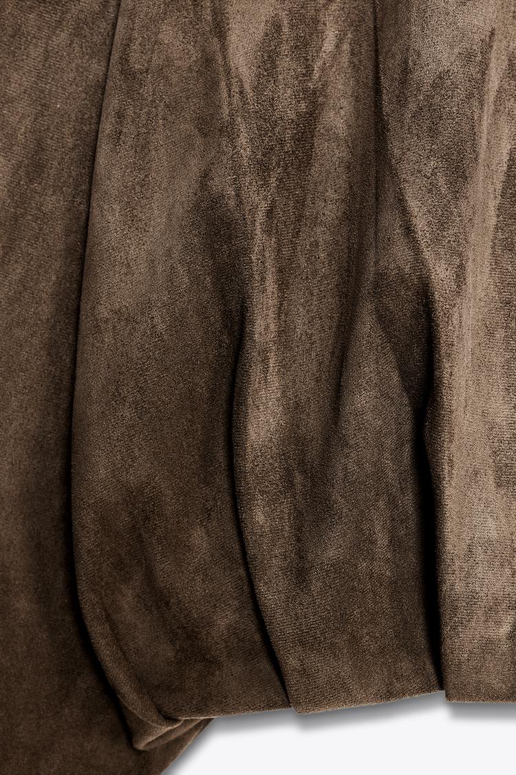 SUEDE EFFECT BOMBER JACKET.