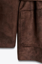 Suede Effect Belted Jacket.