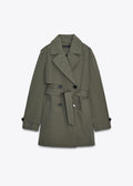 WATER REPELLENT WINDPROOF DOUBLE-BREASTED TRENCH COAT.