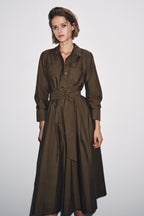 POPLIN SHIRT DRESS.