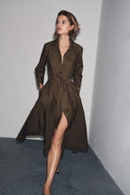 POPLIN SHIRT DRESS.
