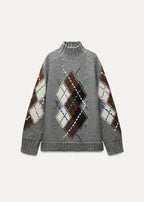 DIAMOND KNIT SWEATER.