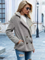 Cozy Fleece Button‑Front Jacket – Relaxed Fit Winter Coat
