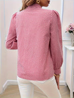 Chic Gingham Bow Shirt