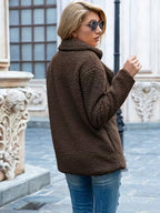 Cozy Fleece Button‑Front Jacket – Relaxed Fit Winter Coat