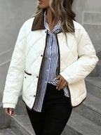 ArcticQuilt Women’s Quilted Collar Jacket – Cozy Everyday Winter Coat