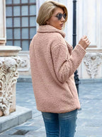 Cozy Fleece Button‑Front Jacket – Relaxed Fit Winter Coat