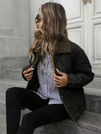 ArcticQuilt Women’s Quilted Collar Jacket – Cozy Everyday Winter Coat