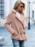 Cozy Fleece Button‑Front Jacket – Relaxed Fit Winter Coat