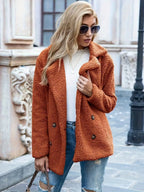 Cozy Fleece Button‑Front Jacket – Relaxed Fit Winter Coat