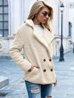 Cozy Fleece Button‑Front Jacket – Relaxed Fit Winter Coat