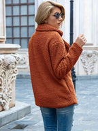 Cozy Fleece Button‑Front Jacket – Relaxed Fit Winter Coat