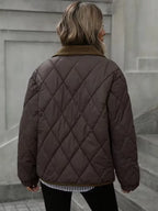 ArcticQuilt Women’s Quilted Collar Jacket – Cozy Everyday Winter Coat